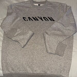 CANYON size L Light Gray Men's Crewneck Sweater